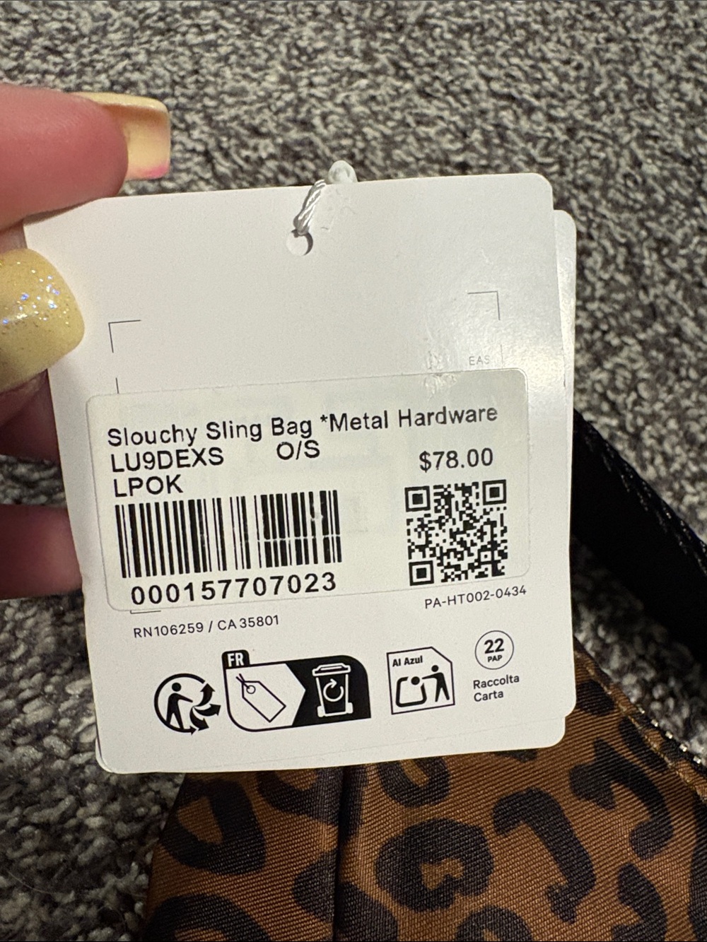 Lululemon Slouchy Sling Bag 6L *Leopard - Picture 2 of 5